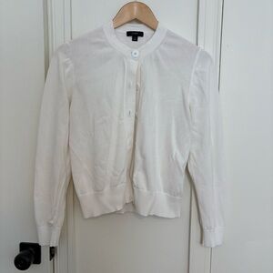 J. Crew White Cardigan